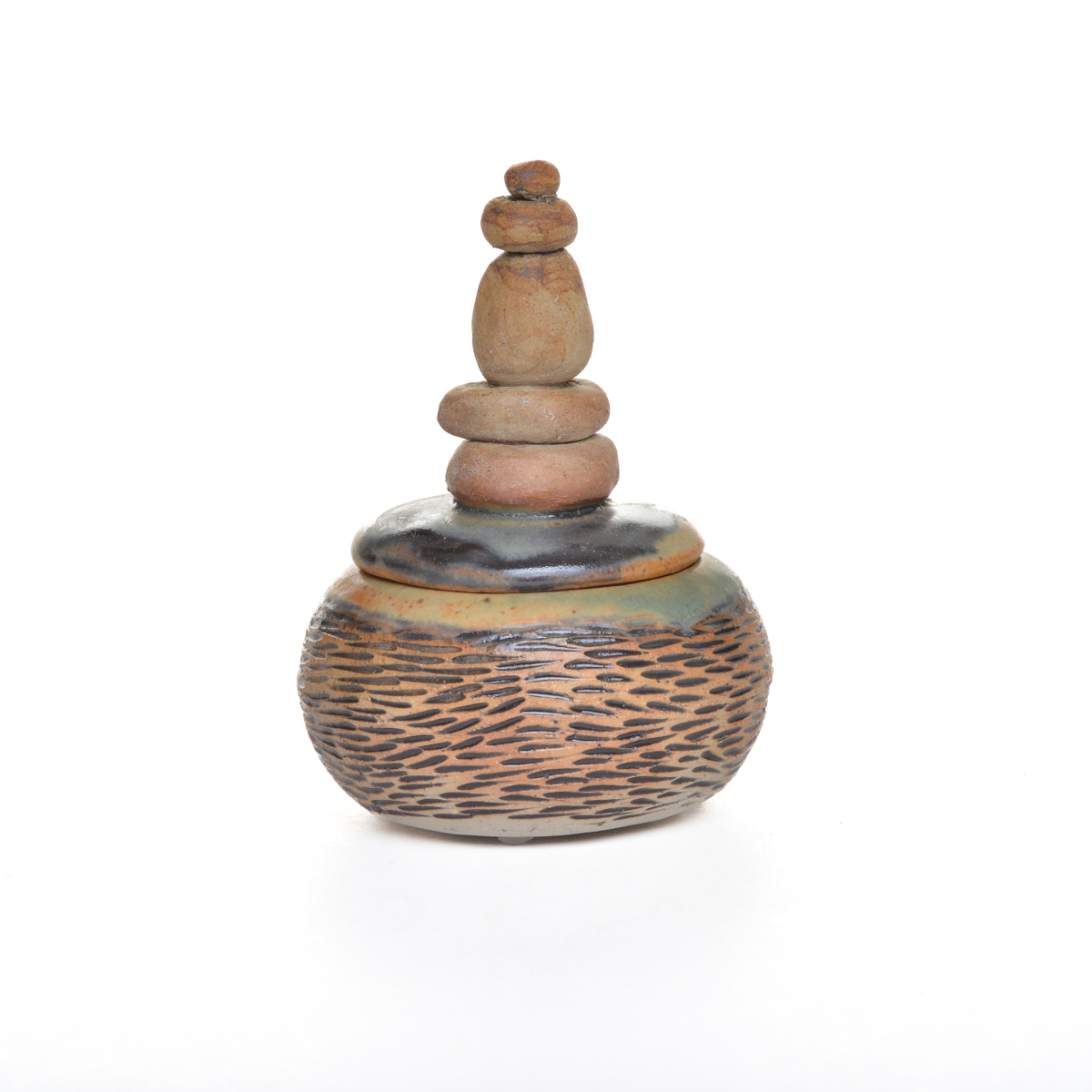 Stacked Stones Lidded Vessel - Image 7