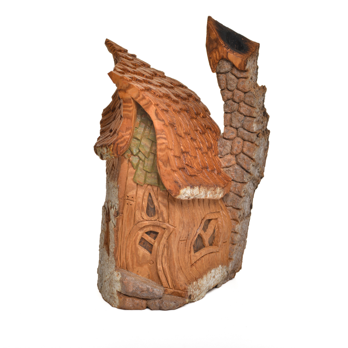 Cottonwood Bark Cottage - Wood Carving