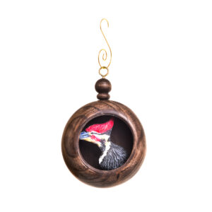 This rustic and delicate, hand-turned, carved, and painted wooden woodpecker ornament is the perfect gift for nature and bird lovers. Bring some nature indoors and have it all year long!