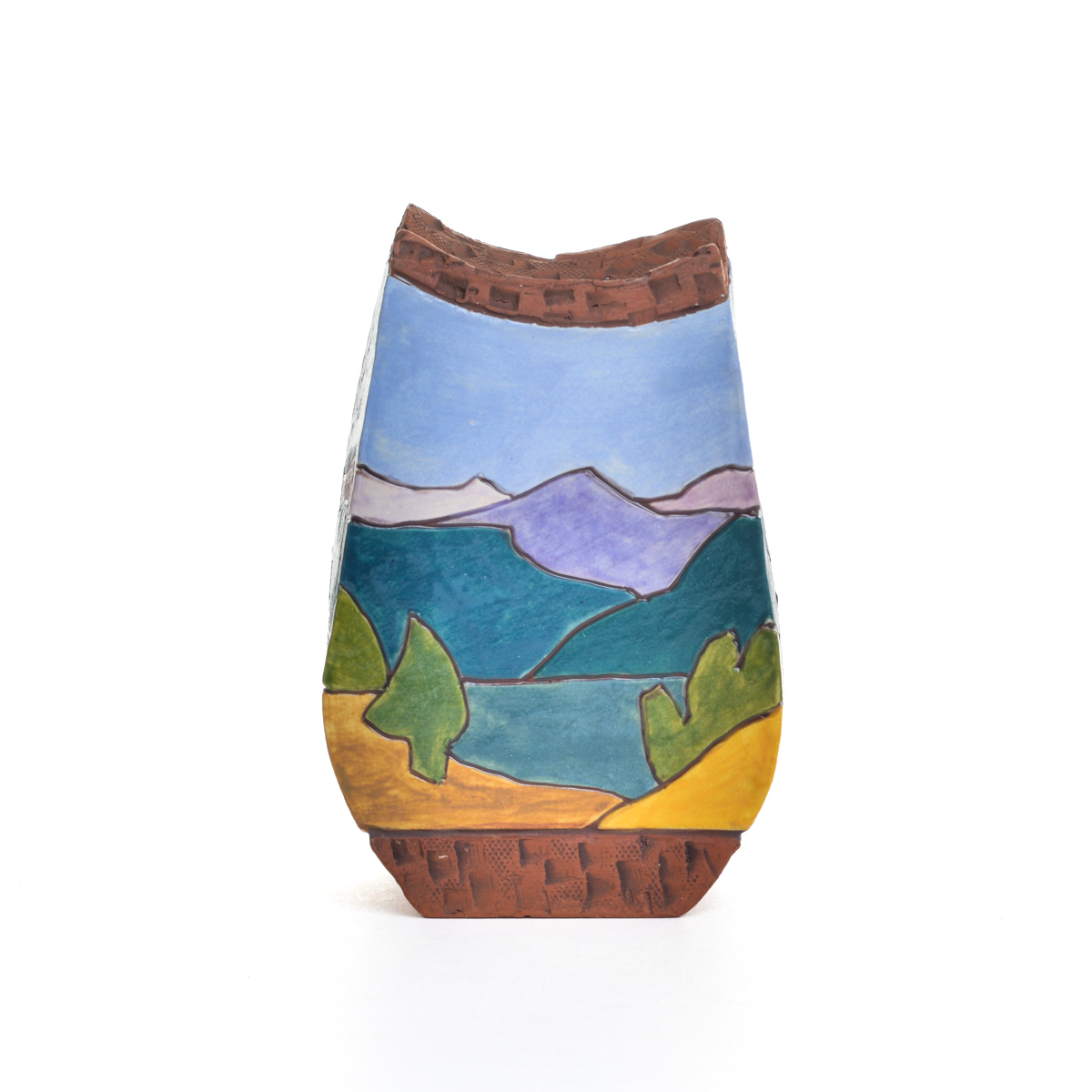 Handmade Ceramic Mountain Teardrop Vase - Image 3