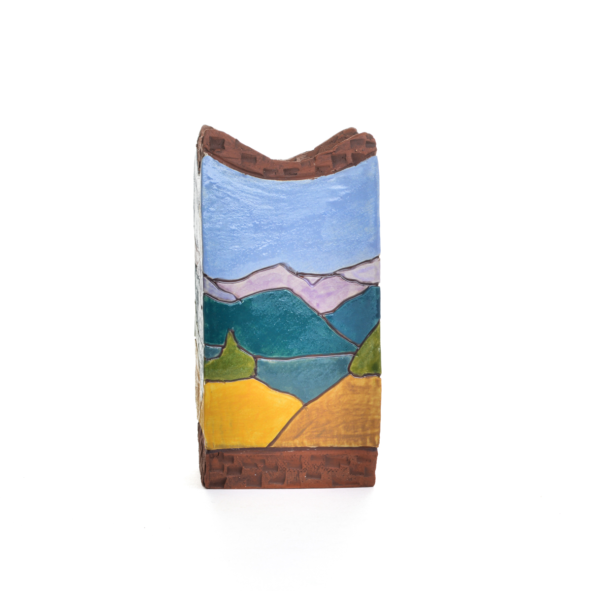 Handmade Ceramic Mountain Teardrop Vase - Image 4