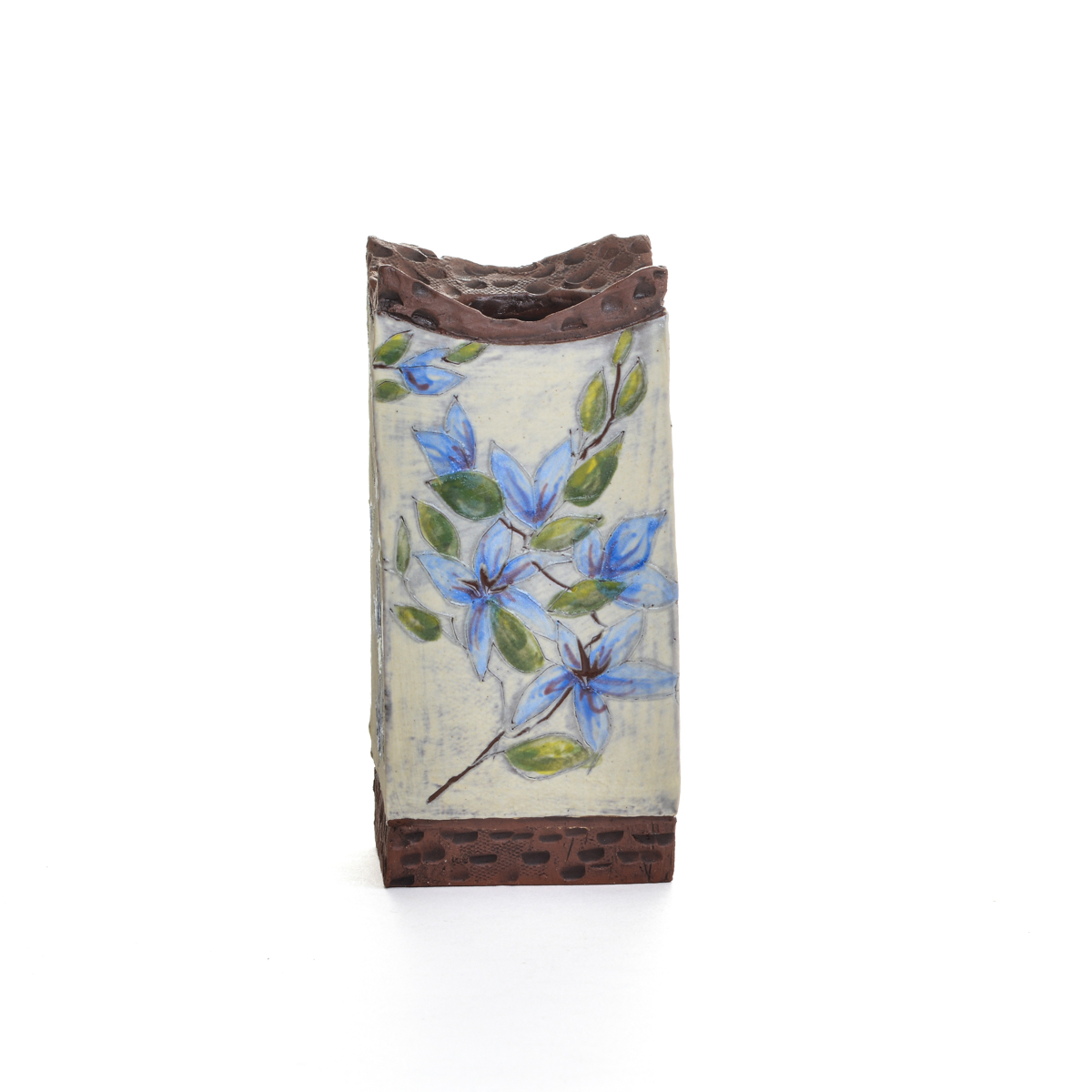 Handmade Ceramic Floral Teardrop Vase - Image 4