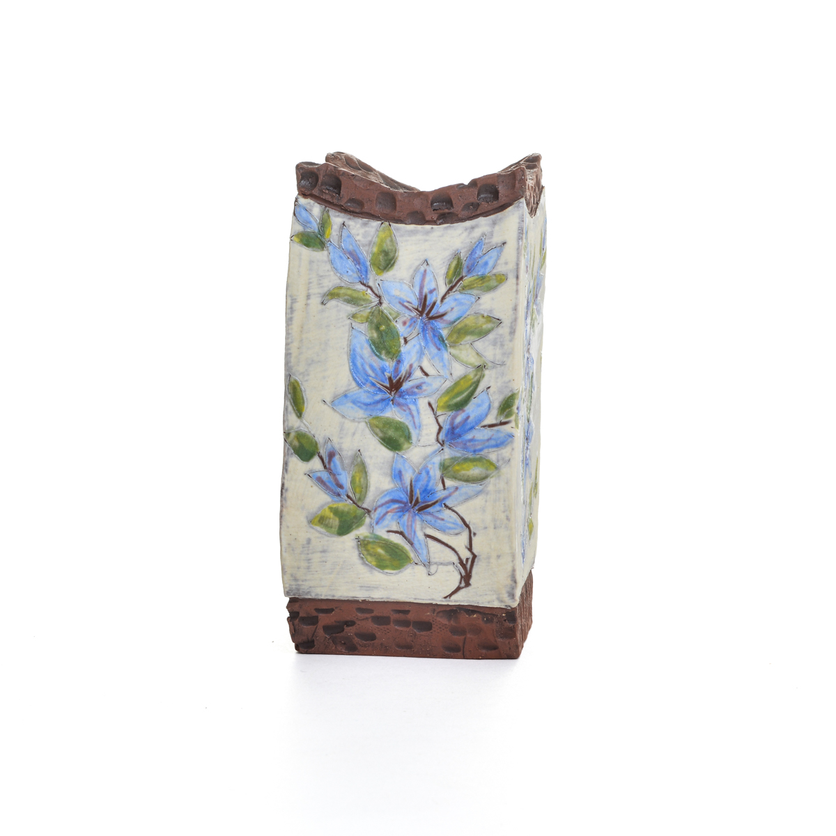 Handmade Ceramic Floral Teardrop Vase - Image 6