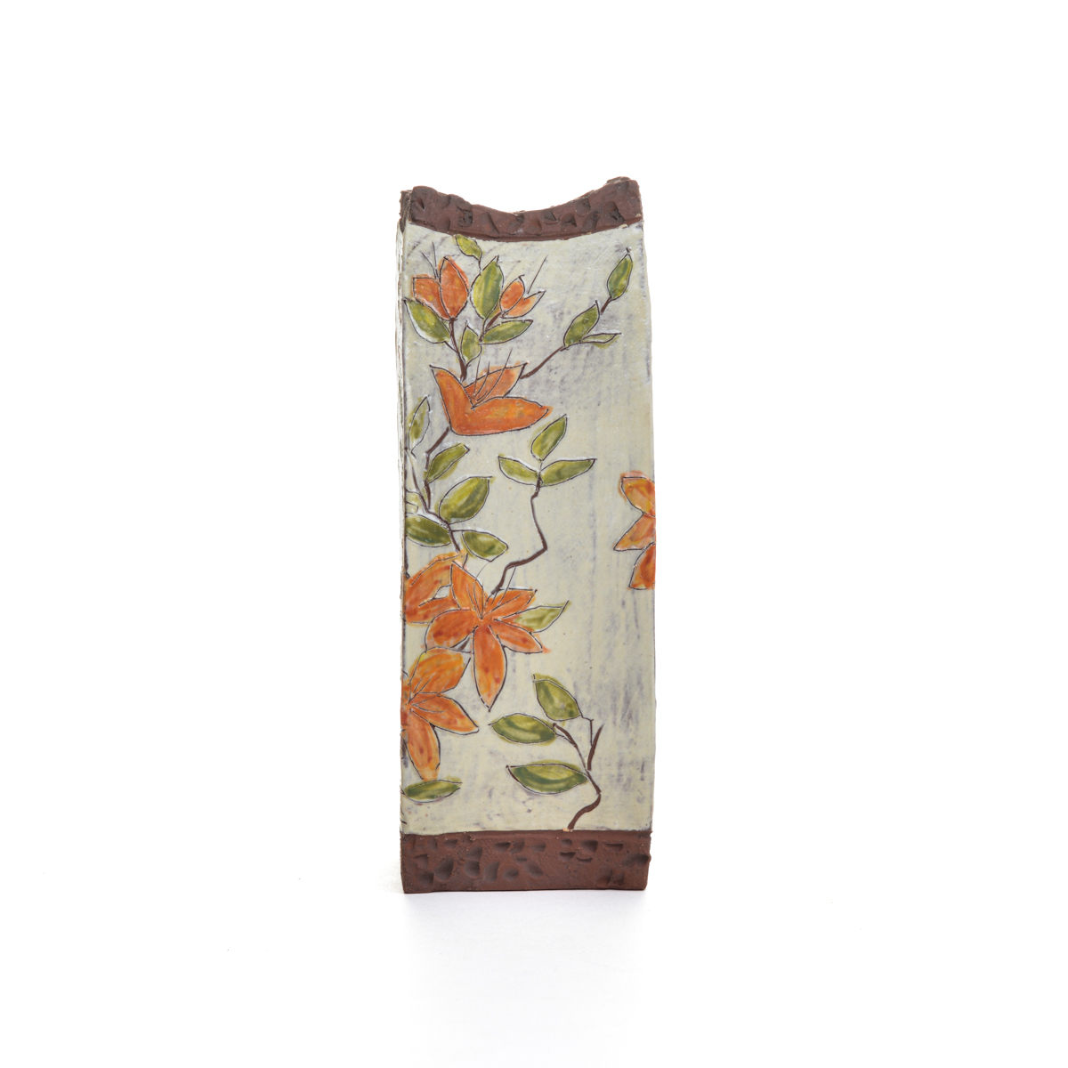 Handmade Ceramic Floral Teardrop Vase - Image 2