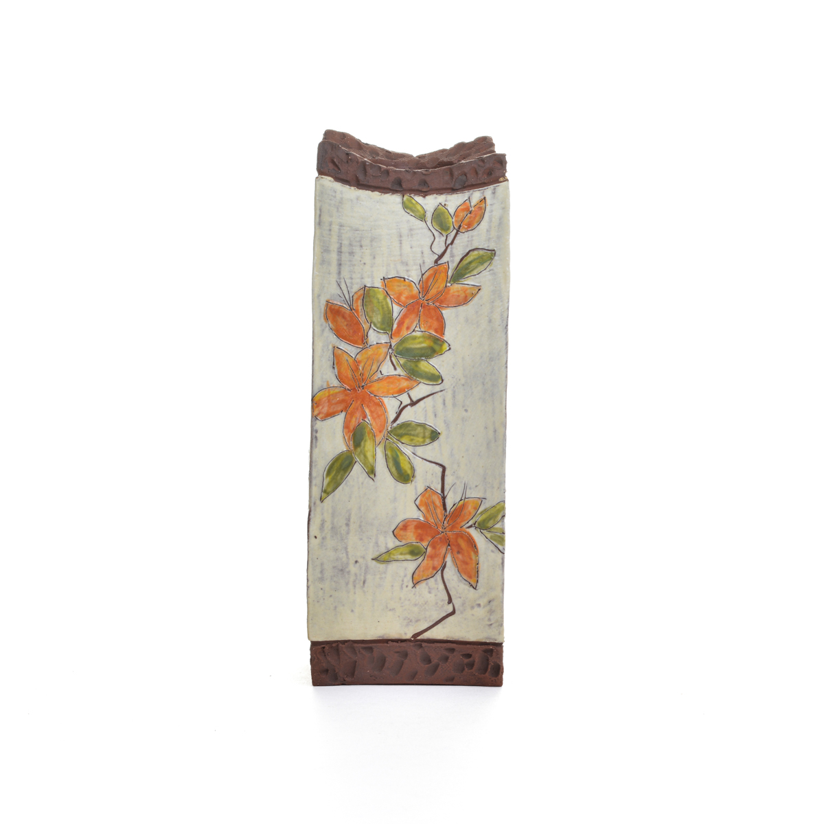 Handmade Ceramic Floral Teardrop Vase - Image 3