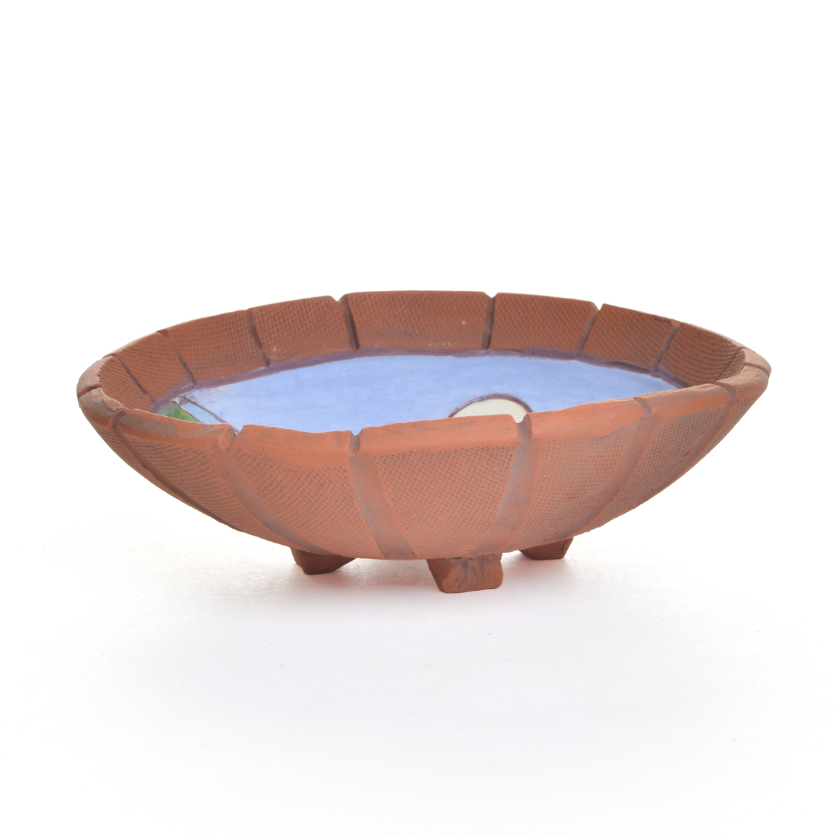 Small Handmade Round Ceramic Mountain Dish - Image 4