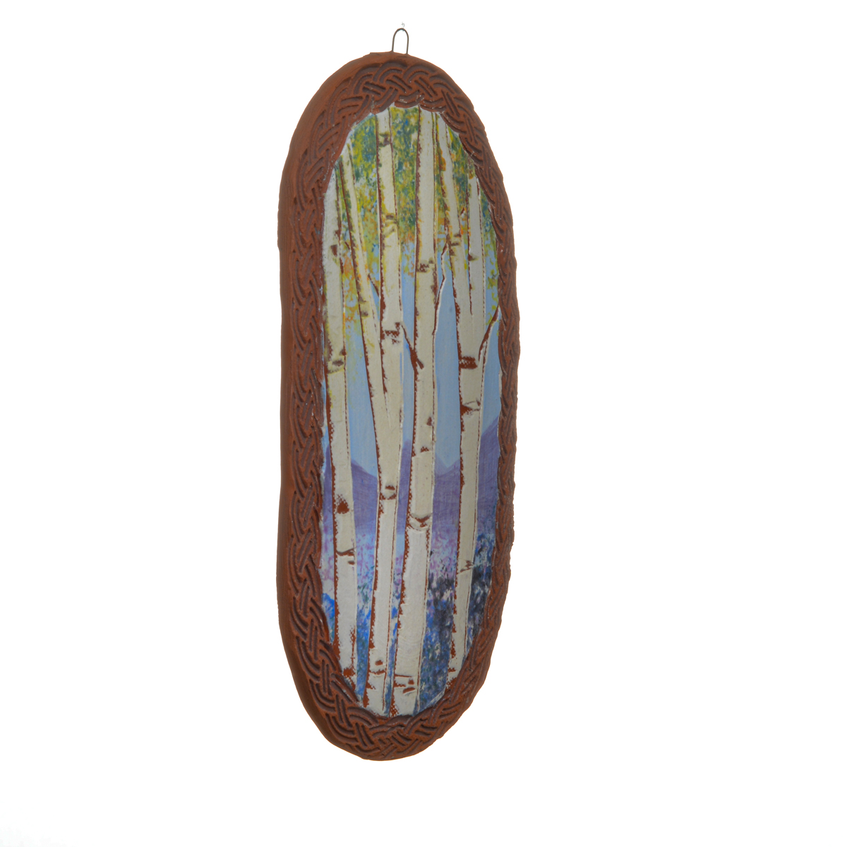 Handmade Ceramic Forest Birch Wall Tile - Image 2