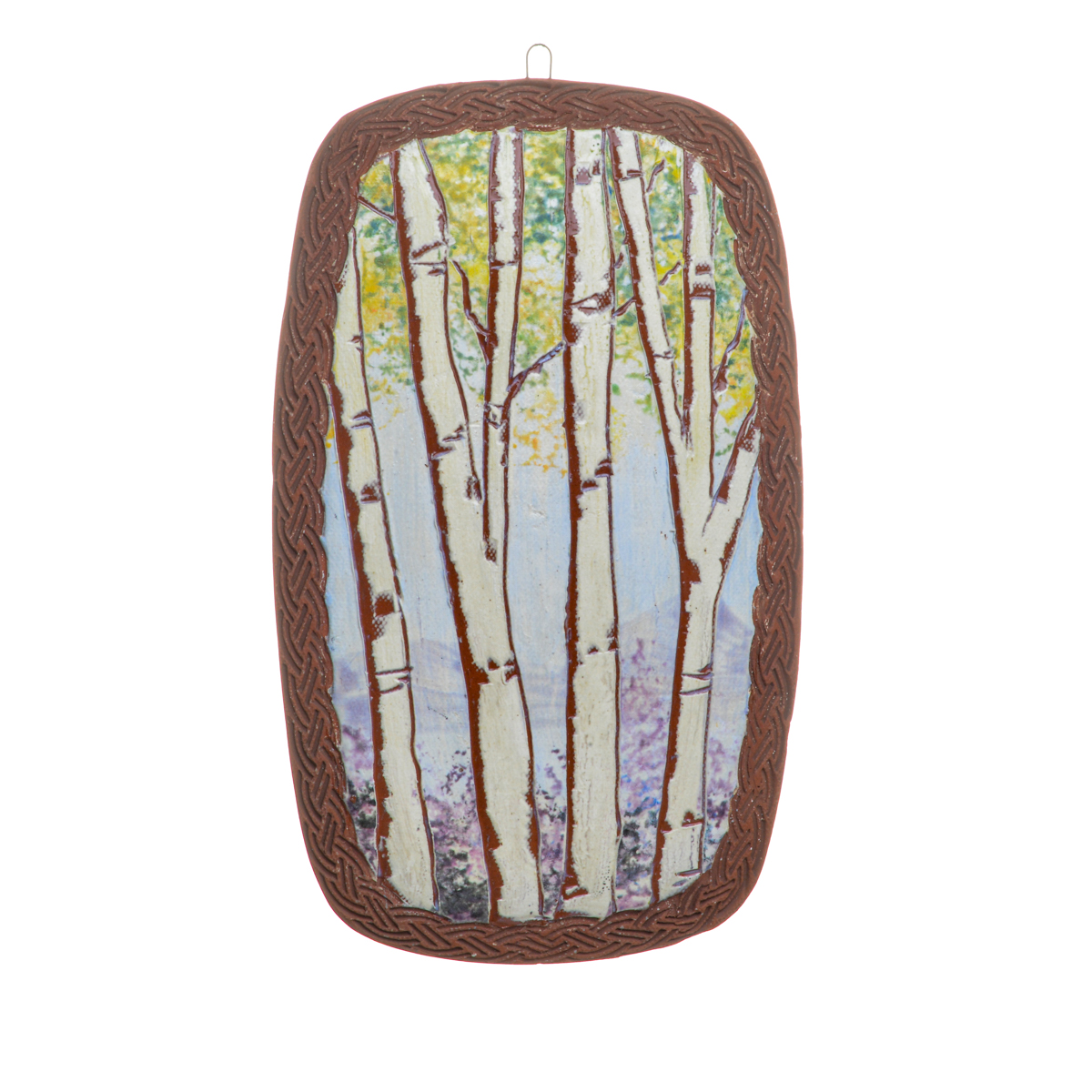 Handmade Ceramic Forest Birch Wall Tile - Image 5