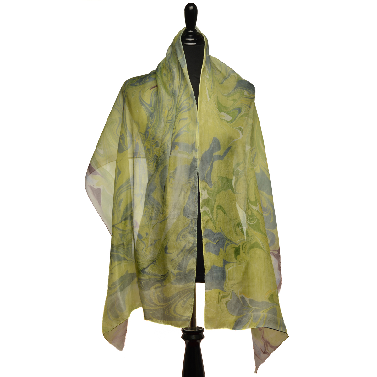 Marbled Silk Scarf - Mountain Strong - Image 2
