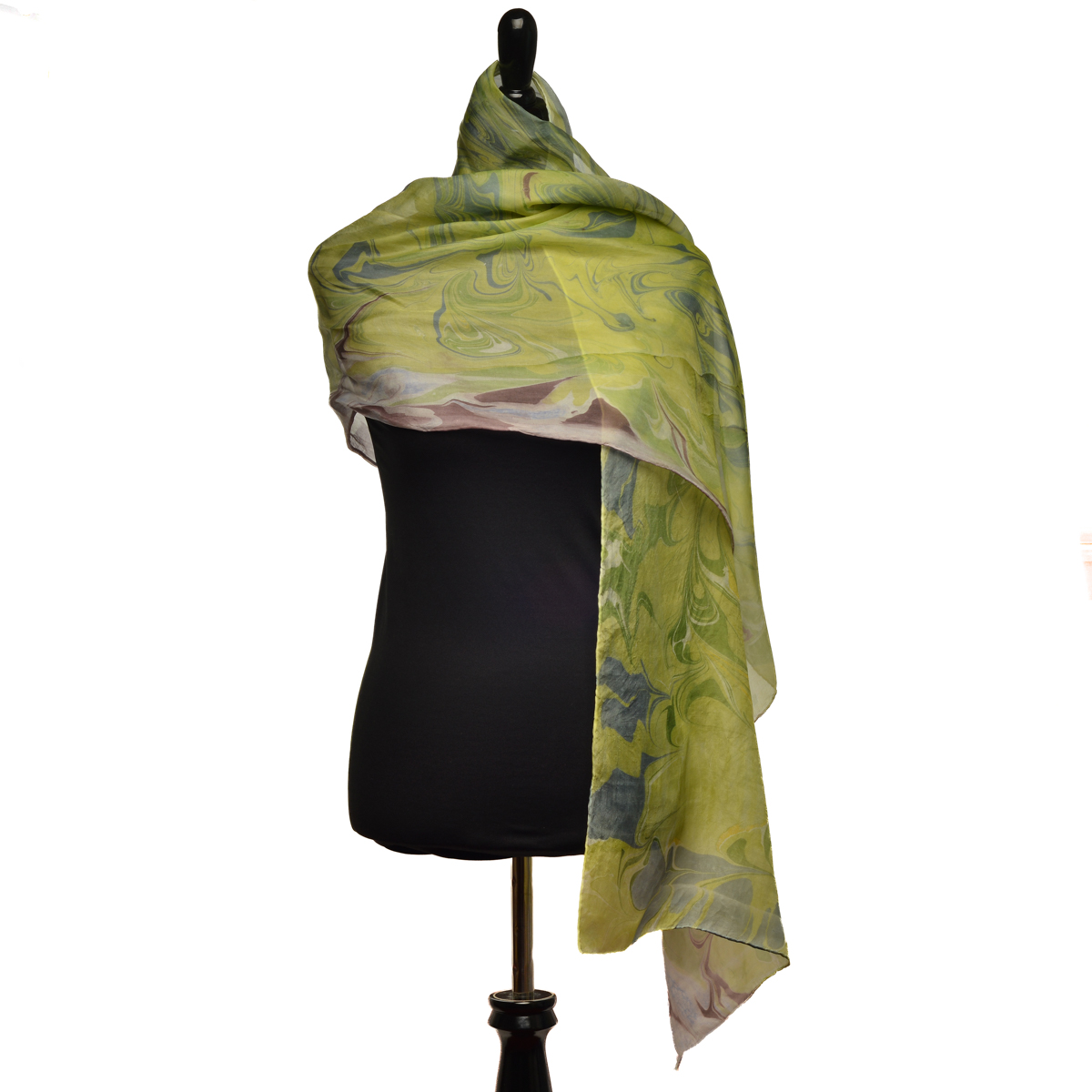 Marbled Silk Scarf - Mountain Strong