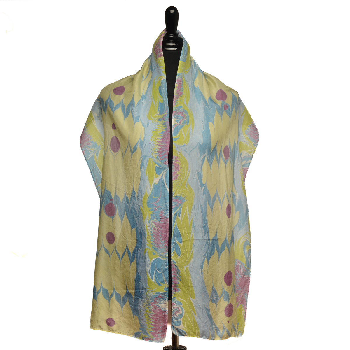 Marbled Silk Scarf - Any Season - Image 2