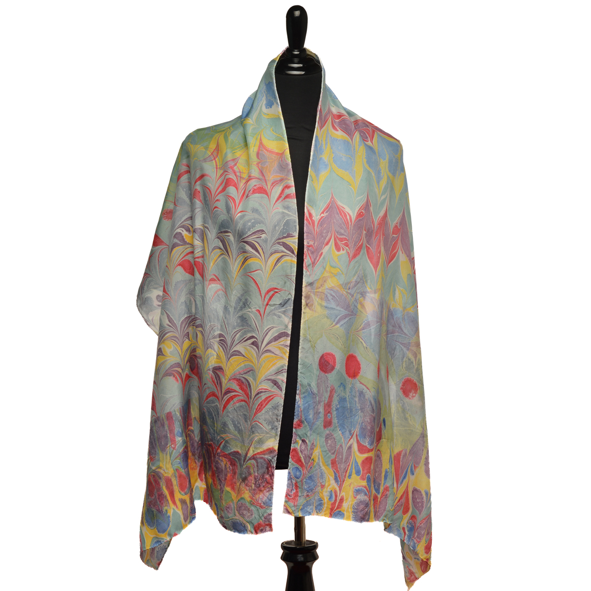Marbled Silk Scarf - GelGet with Dots - Image 2