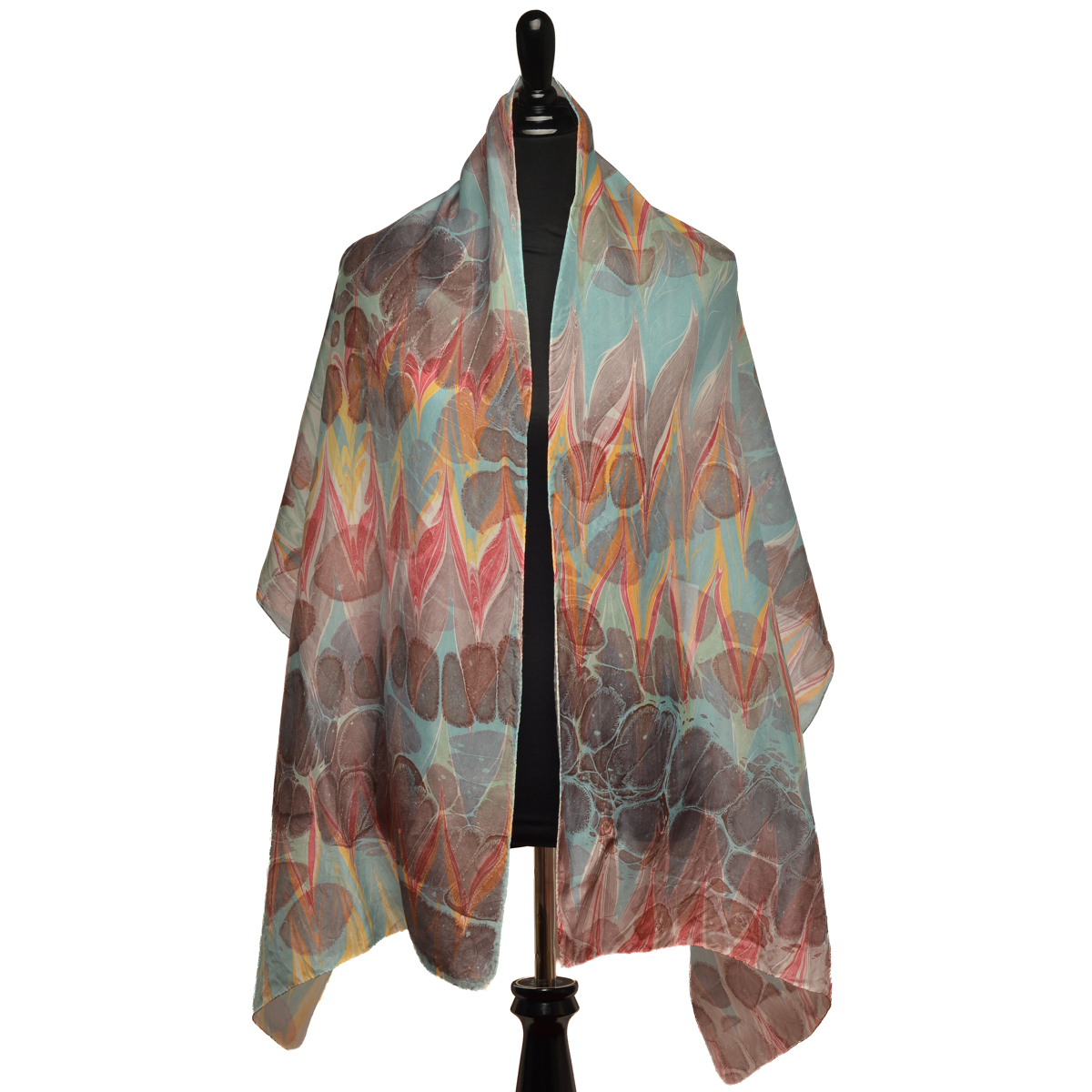 Marbled Silk Scarf - Fall GelGet - Image 2