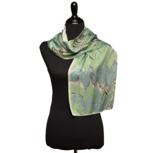Marbled Silk Scarf - Green GelGet